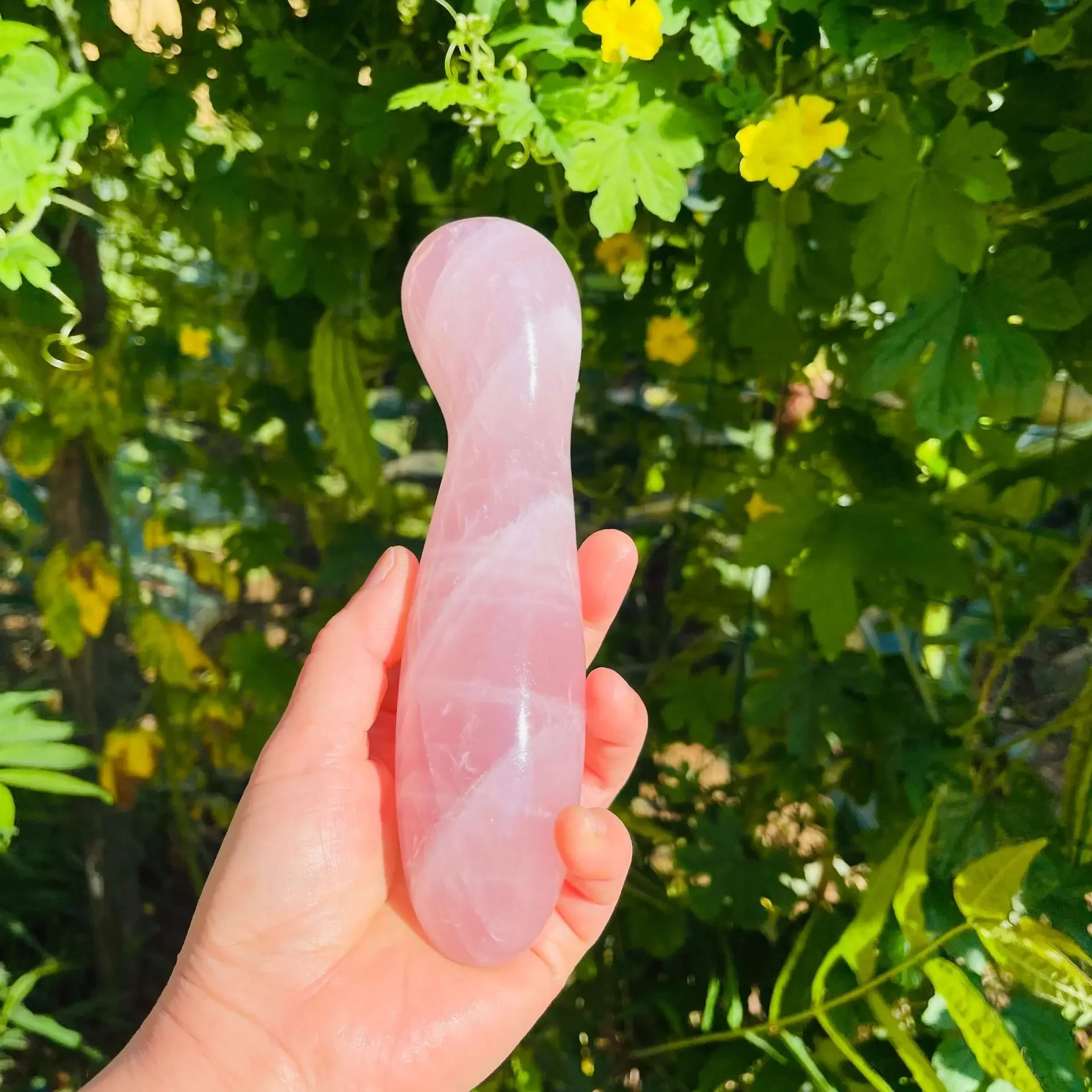 Pink Crystal Massage Stick Natural Rose Quartz Wands Good Quality Crystal Massage  Stone Ornament Gift Gemstone Crafts