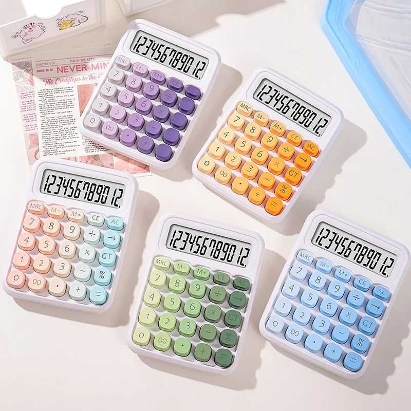 

1 dopamine rainbow candy calculator, 12-digit large-screen display, student-friendly computer.