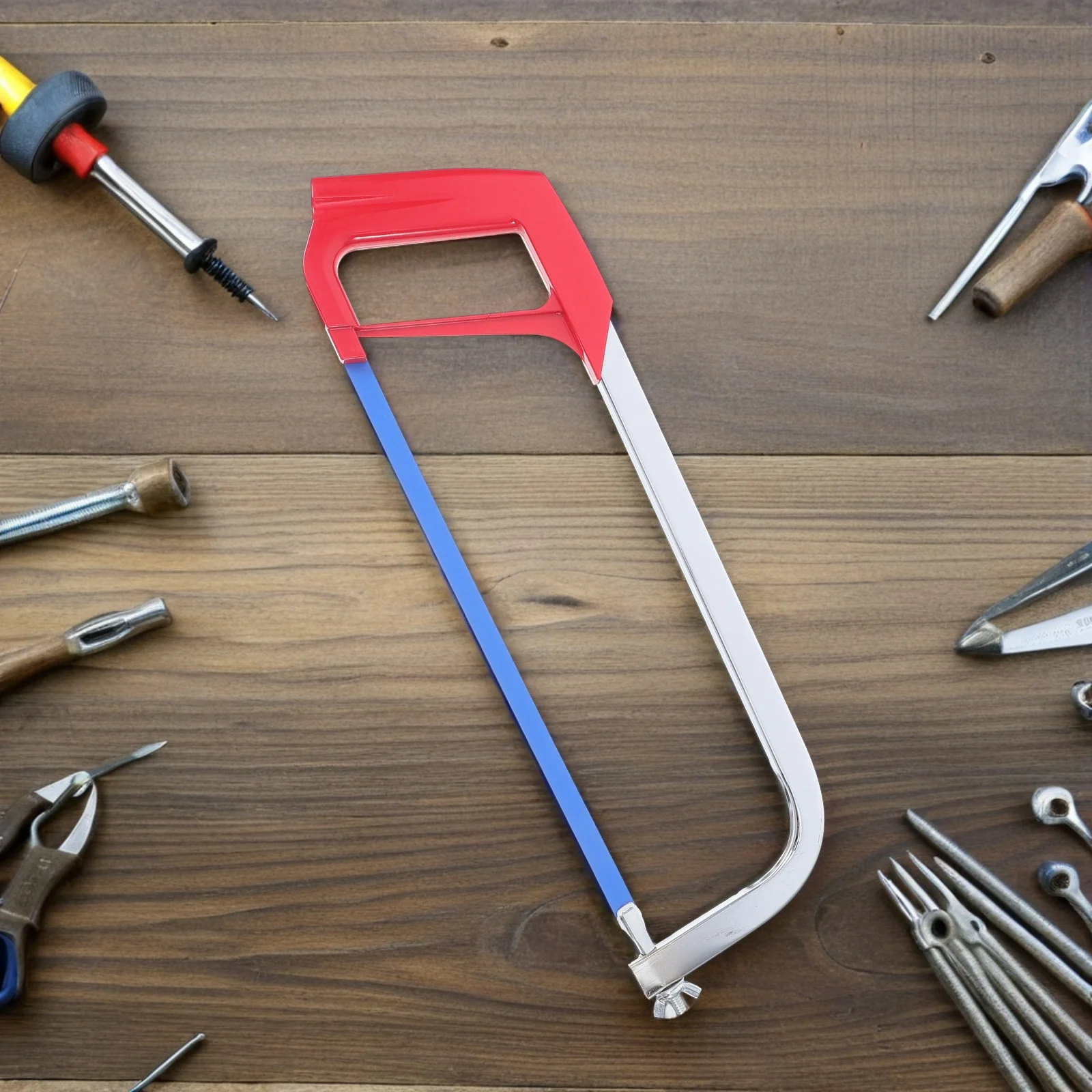 Cadre de scie à main en alliage d'aluminium, arc de scie à métaux en acier réglable pour le travail du bois, outil de coupe Portable, accessoire de cadre de scie