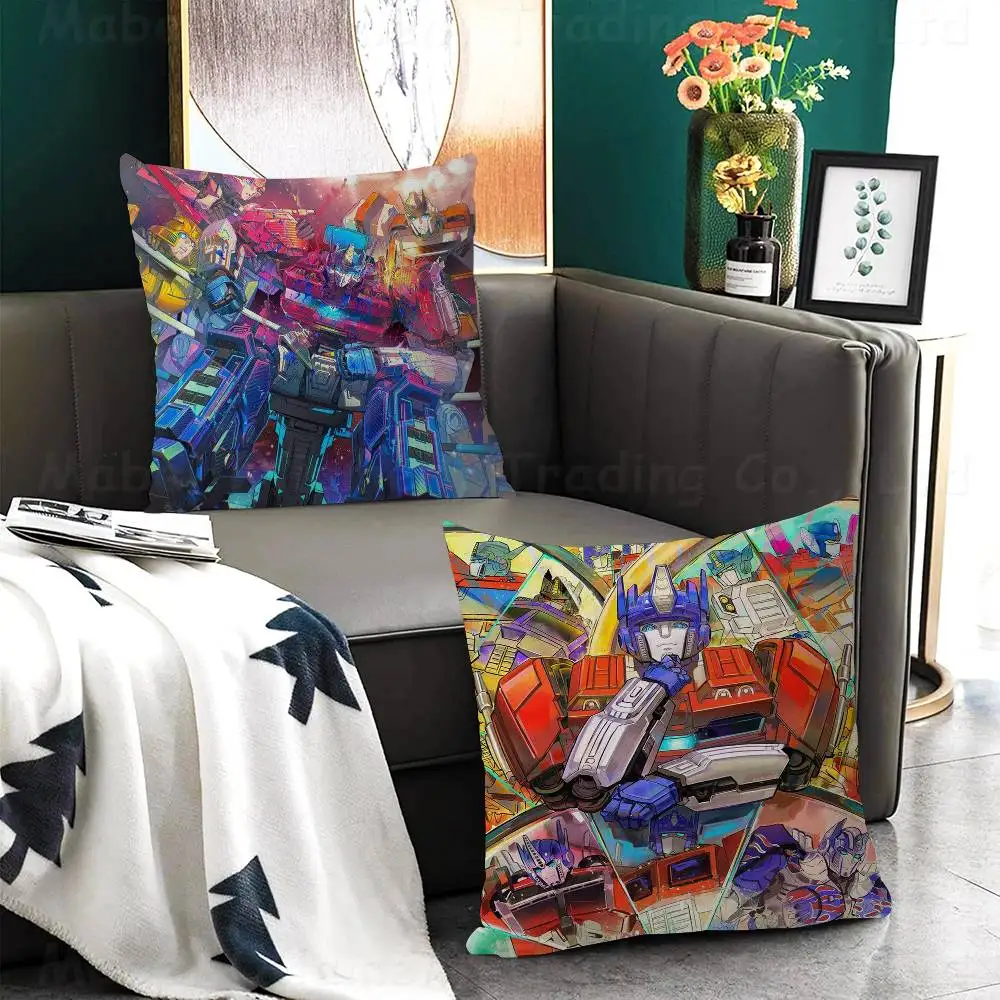 Anime Transformers 45*45cm Cushion Cover Pillow Cover Decor Pillowcase Home Pillowcase For Couch Pillow