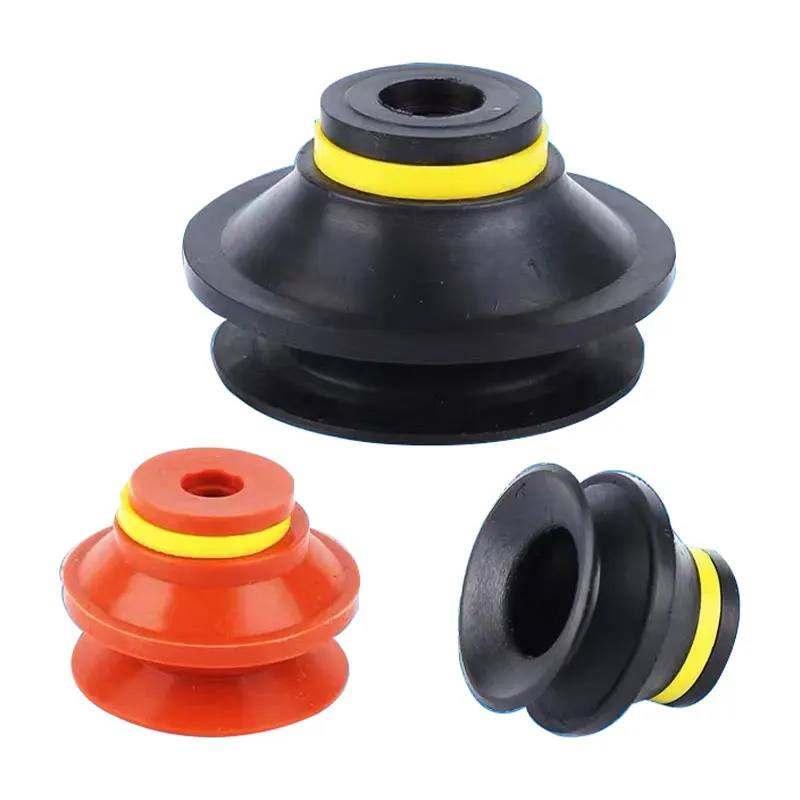 hofujng PyAB Ripple Vacuum Sucker B10-2 B15-2 B20 B30-2 B40 B50 Red Double Layer Industrial Vacuum Suction Cup