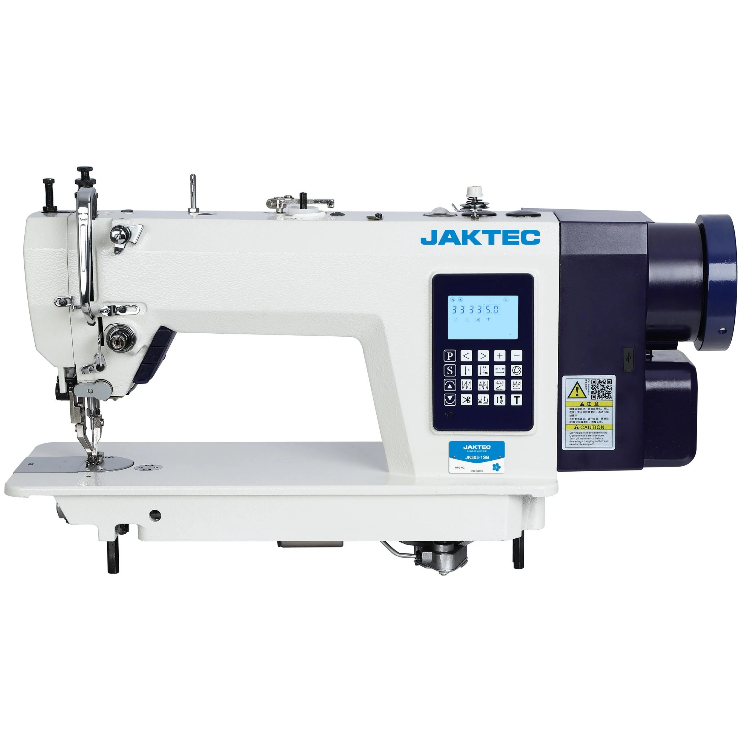 

JK303-1SB Computerized up and Bottom Feed Walking Foot Lockstitch Sewing Machine with Step Motor