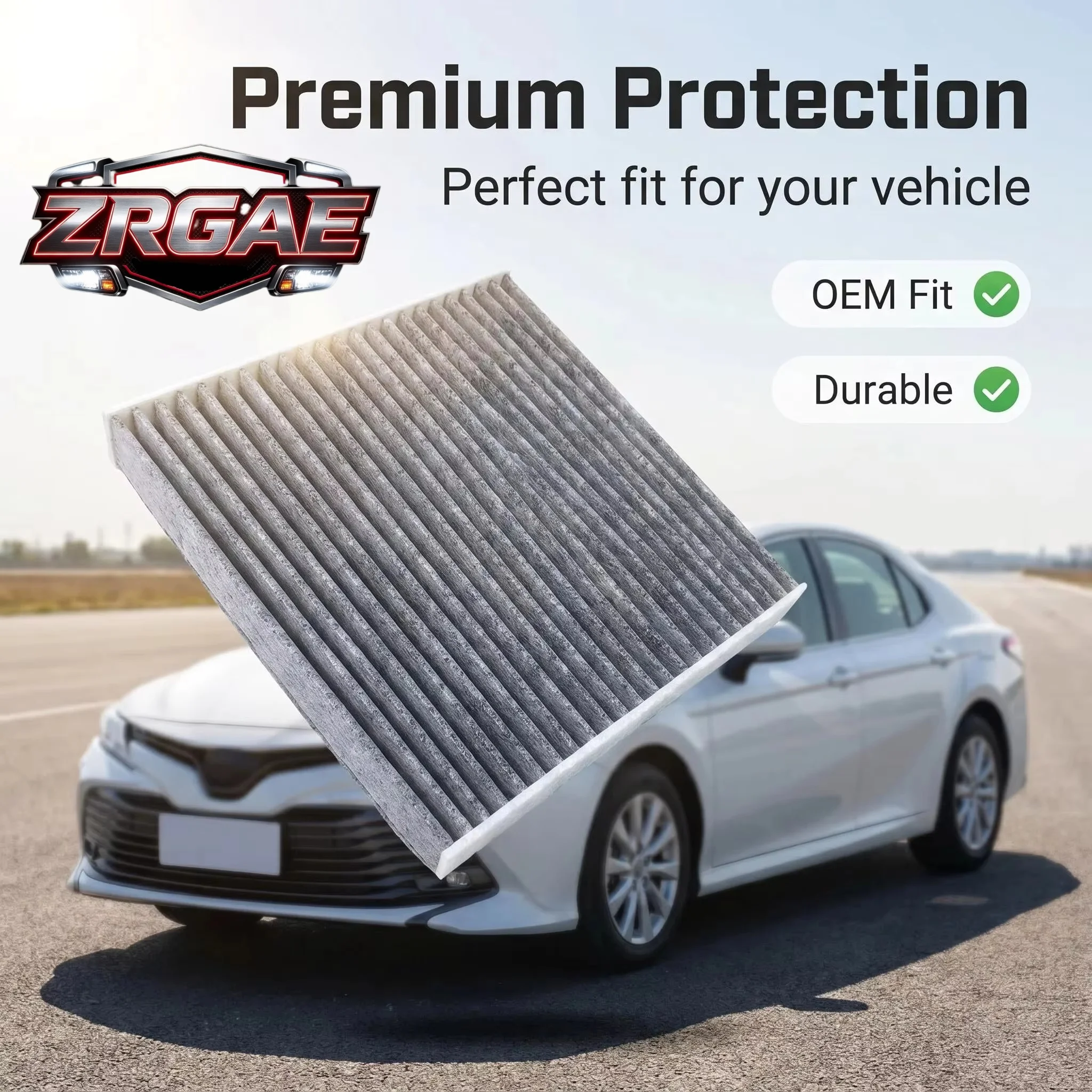 Car Cabin Air Filter for Toyota Camry Corolla Highlander Activated Carbon OE 87139-0N010 Pollen Filter Replacement Element