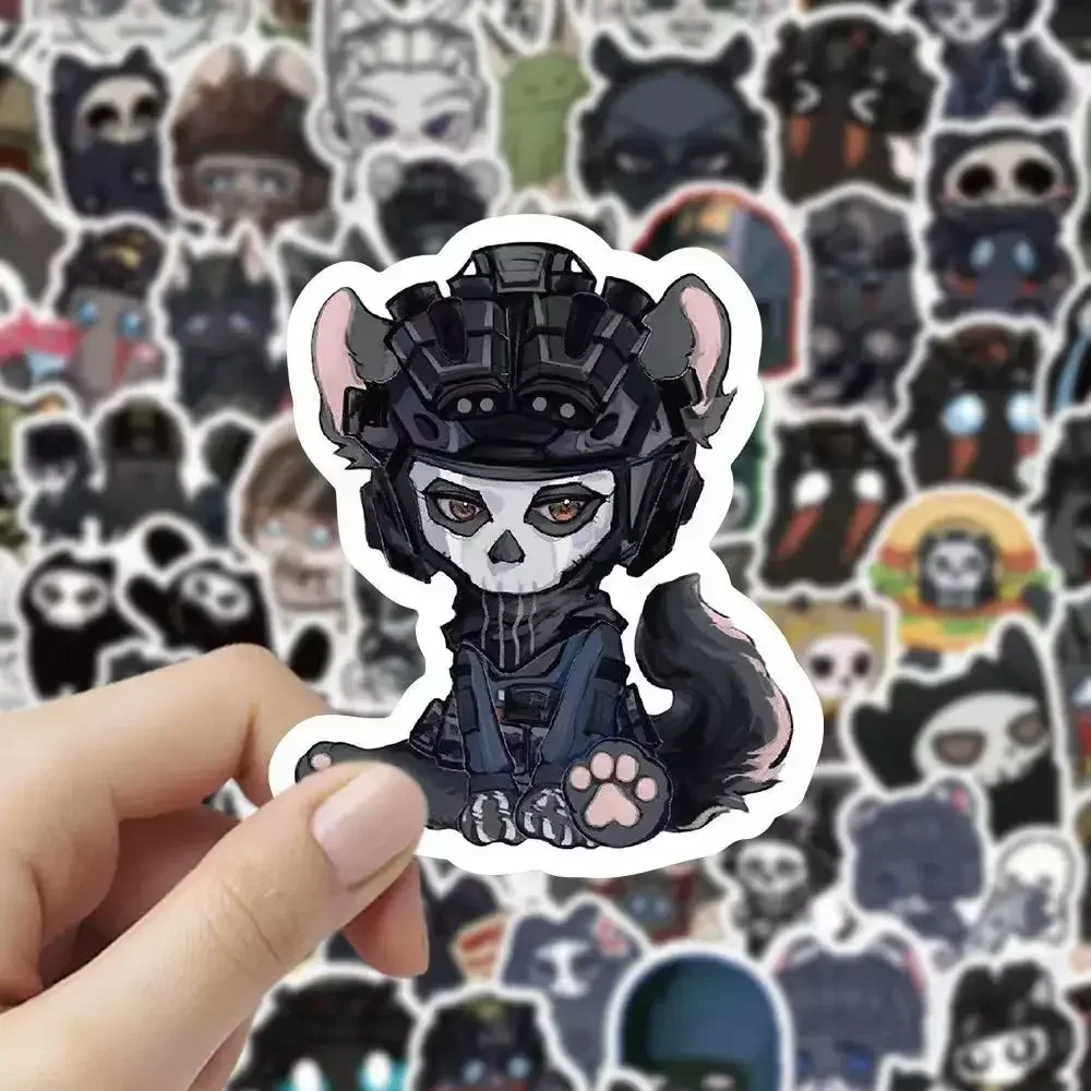 100pcs Game Call of Duty Ghost Cartoon Graffiti Stickers Phone Guitar Laptop Notebook Suitcase Waterproof Sticker Kids