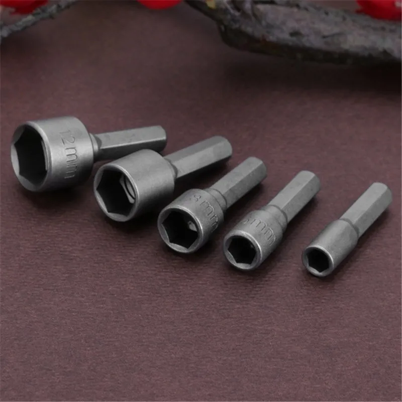 Lục Giác Bộ Tô Vít, Cờ Lê 1/4 ", Dụng Cụ, Adapter, 5 Đến 13Mm Mũi, Lục Giác Hạt Ổ Cắm