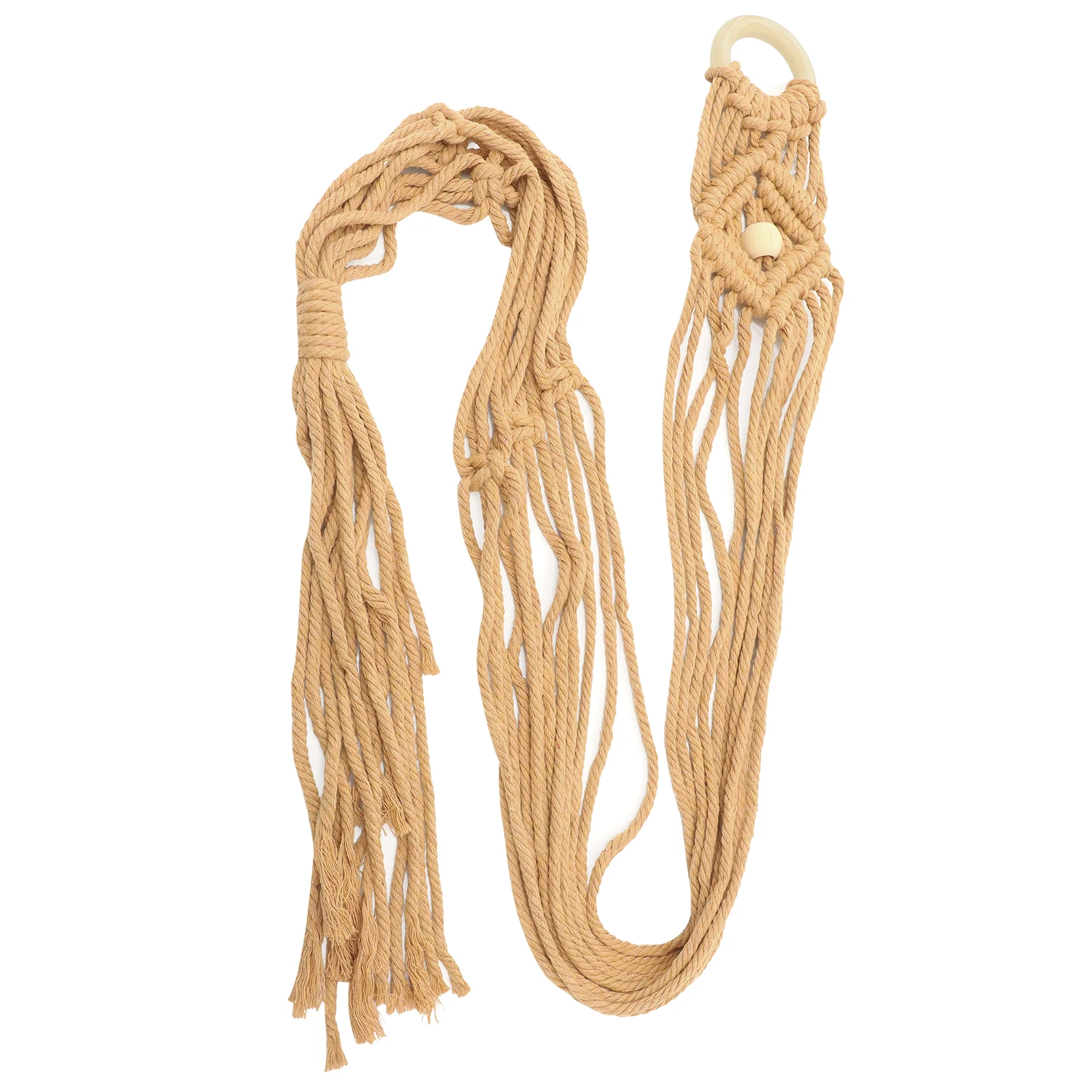 

Guitar Wall Hanger 125cm Brown Acoustic Electric Decor Macrame Holder Woven Storage Home Office Guitar Wall Mount