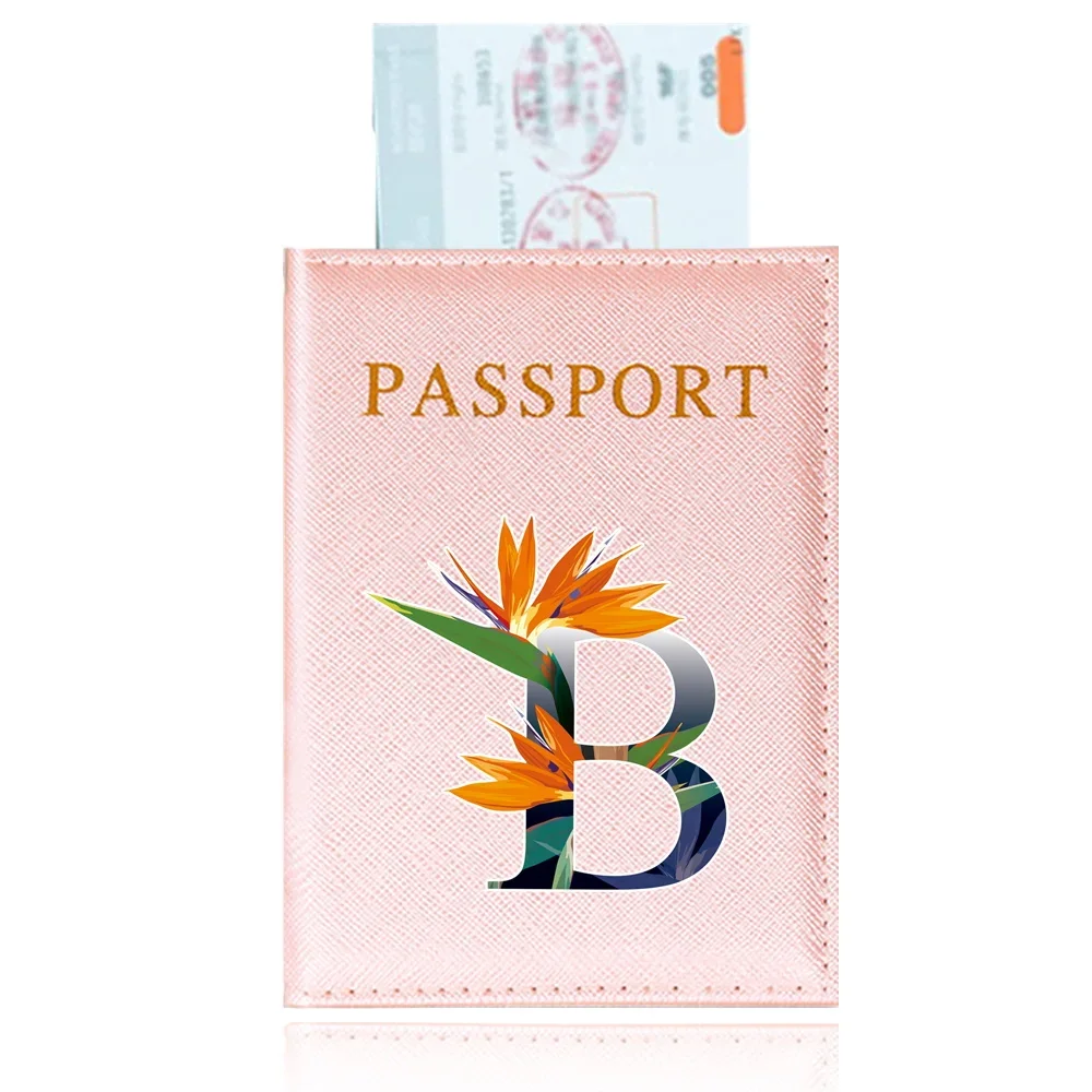 Passport Pouch Passport Protective Cover Watertproof Flower Color Pattern Series Passport Case Passports Holder ID Card Holders