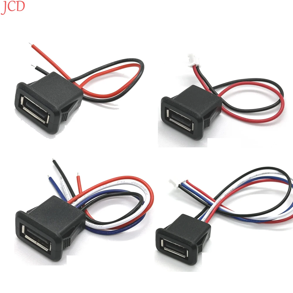 5/10 2 دبوس 4 دبوس USB مقبس طاقة أنثى 2 P 4 P USB منفذ شحن واجهة بيانات مع مقبس شاحن USB