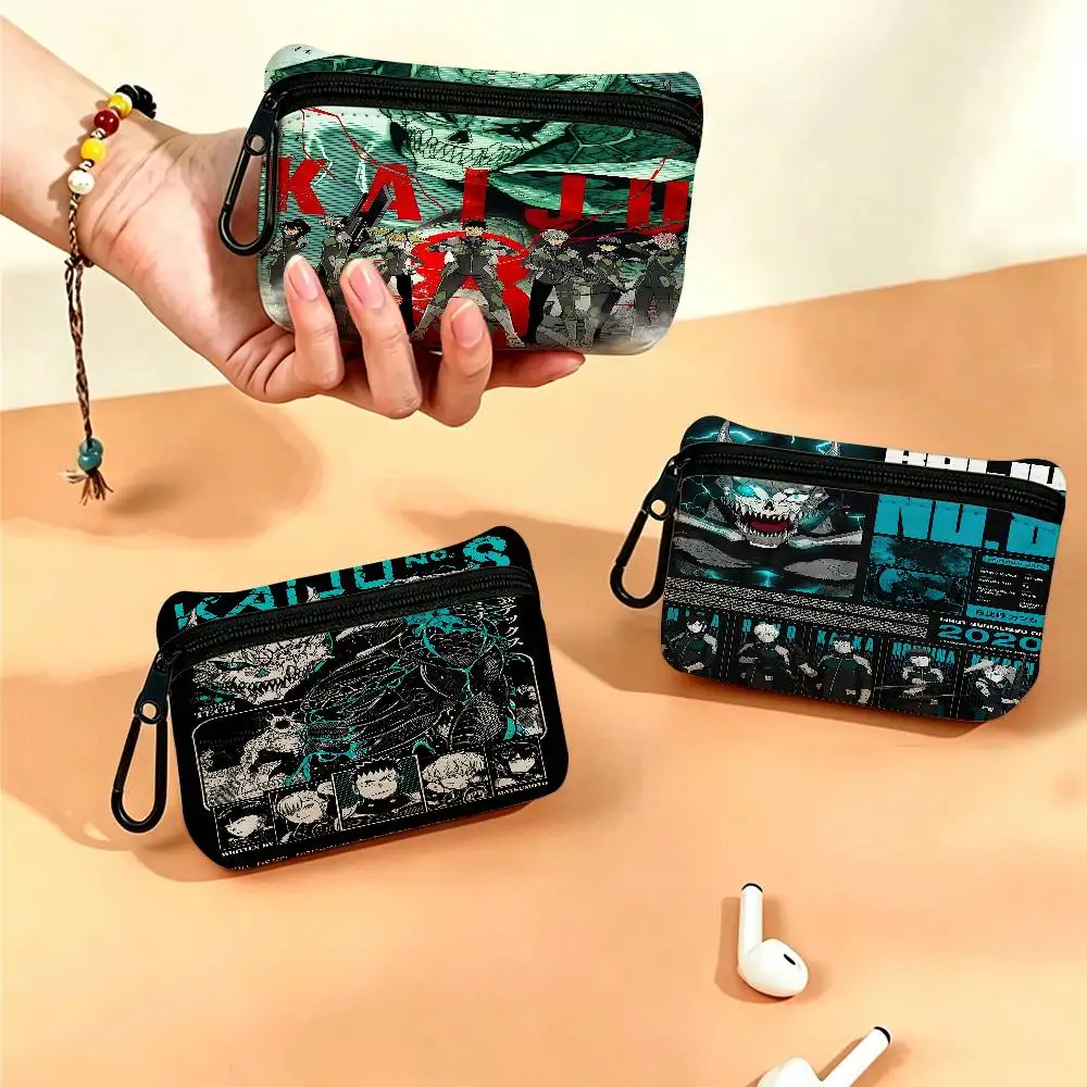 Anime K-Kaiju No Waterproof Oxford Cloth Zipper Wallet Portable Hanging Small Coin Purse For Travel