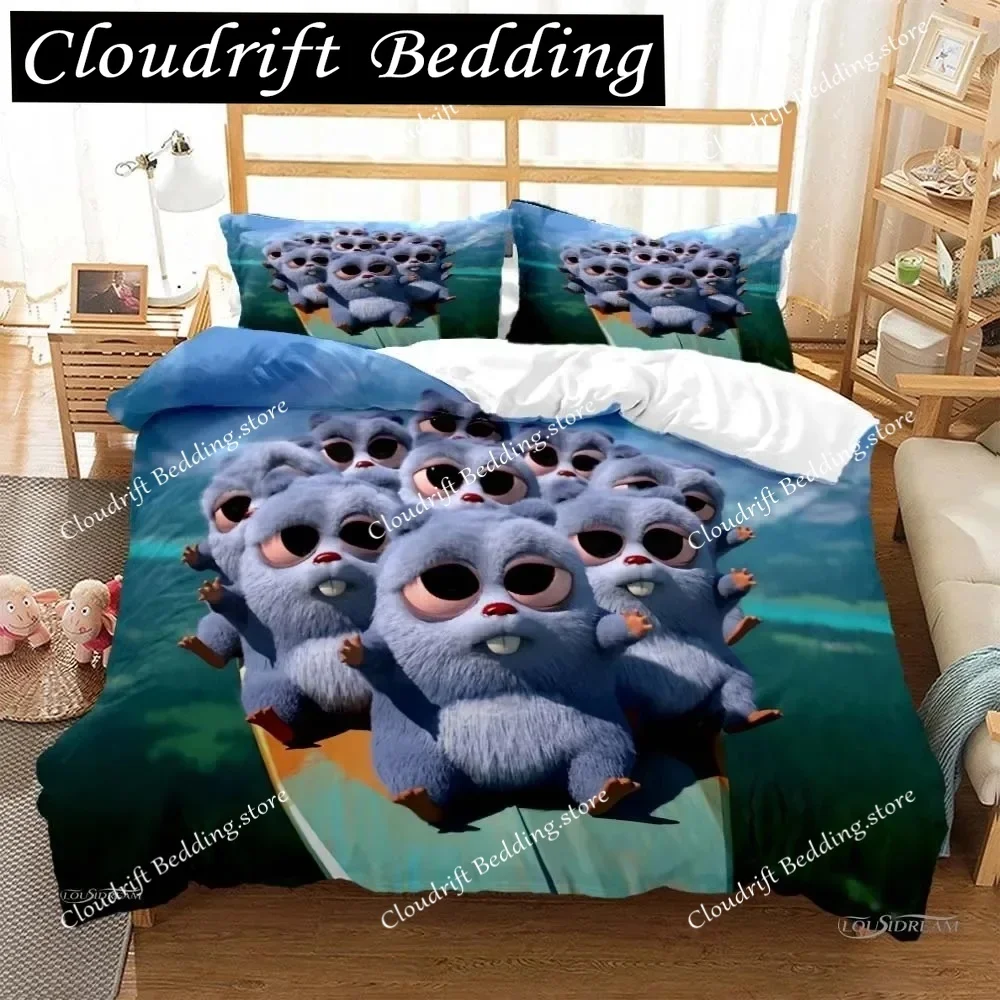 

Grizzly & The Lemmings Cartoon Anime Duvet Cover Comforter Bedding set Soft Quilt Cover and Pillowcases SingleDoubleQueenKing
