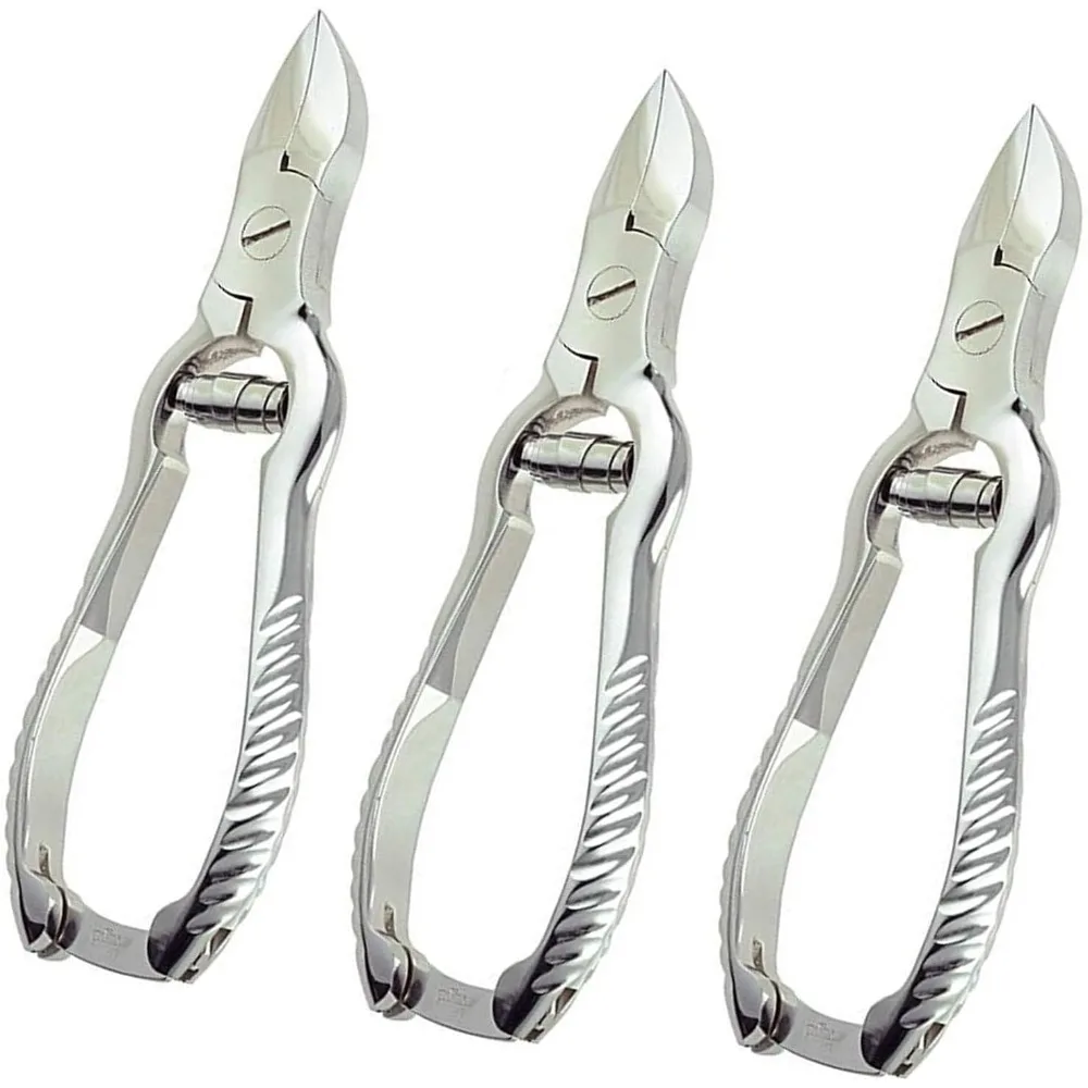 

3 Pieces Toe Nail Nipper Clipper Cutter Stainless Steel Barrel Spring 5.5"