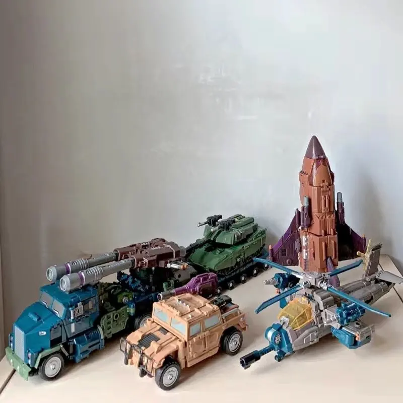 진바오 대형 사이즈 8869 변신 장난감 5IN1 콤바이너 로봇 모델 프레데콘스 램페이지 브롤 스윈들 온슬라우트 모델