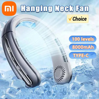 Xiaomi 8000mAh Bladeless Hanging Neck Fan Portable Air Conditioner Type-C USB LED Digital Display High Power Electric Fans