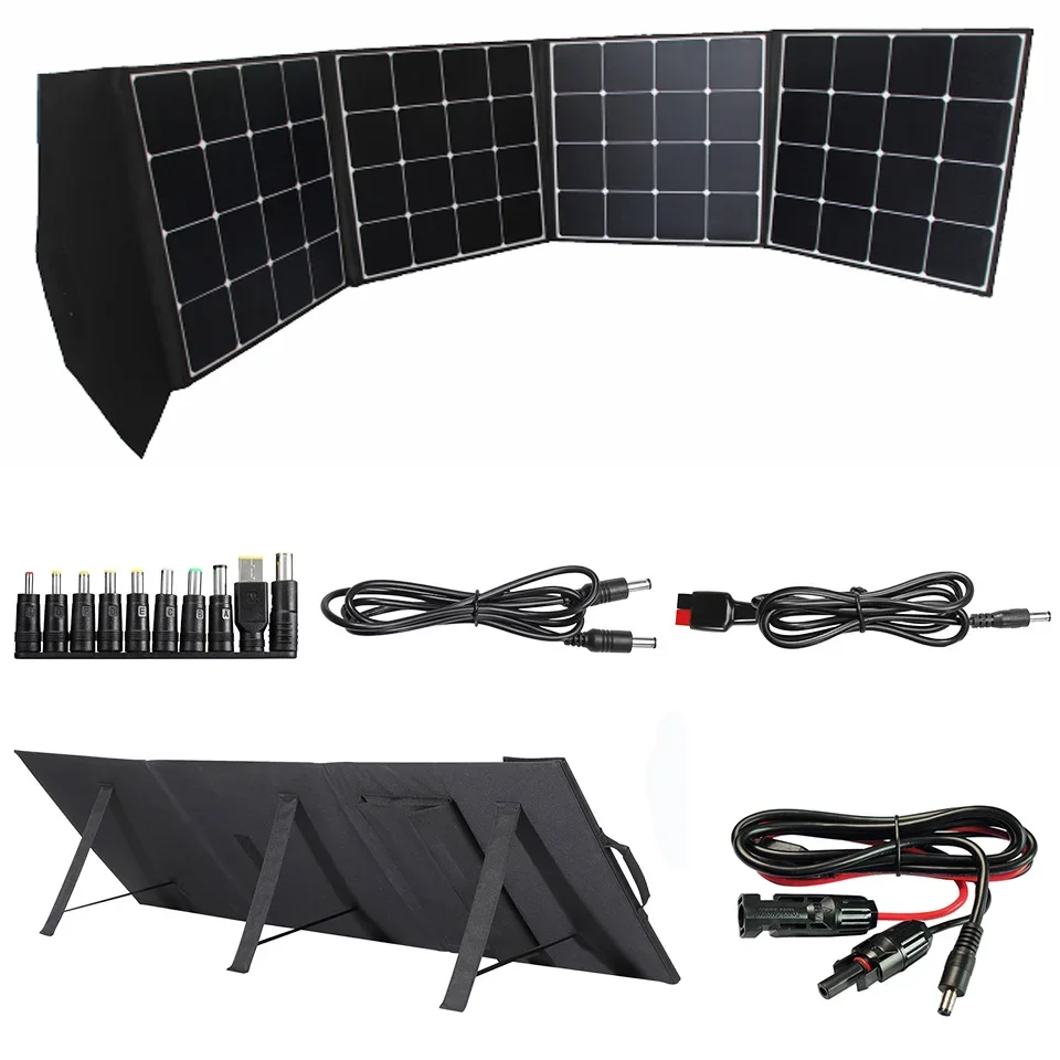 Sunpower 200W Folding Solar Panels 18V 4.2A With DC Charger Output 18V Power Supply For Hiking Portable Solar Panel