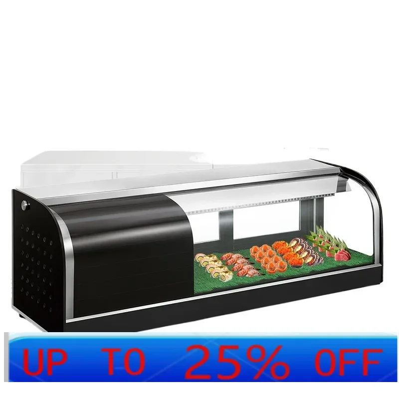 LMM countertop sushi cabinet commercial salmon sashimi refrigerated fresh fruit dessert display cabinet