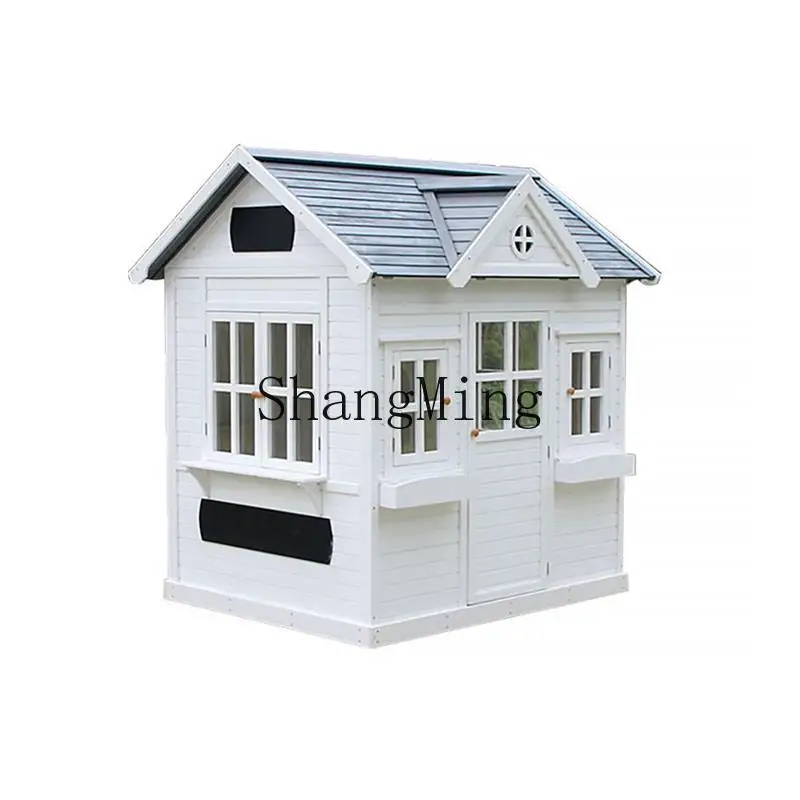

HJ outdoor assembly tree house mobile garden new Chinese preservative wood pavilion solid wood house