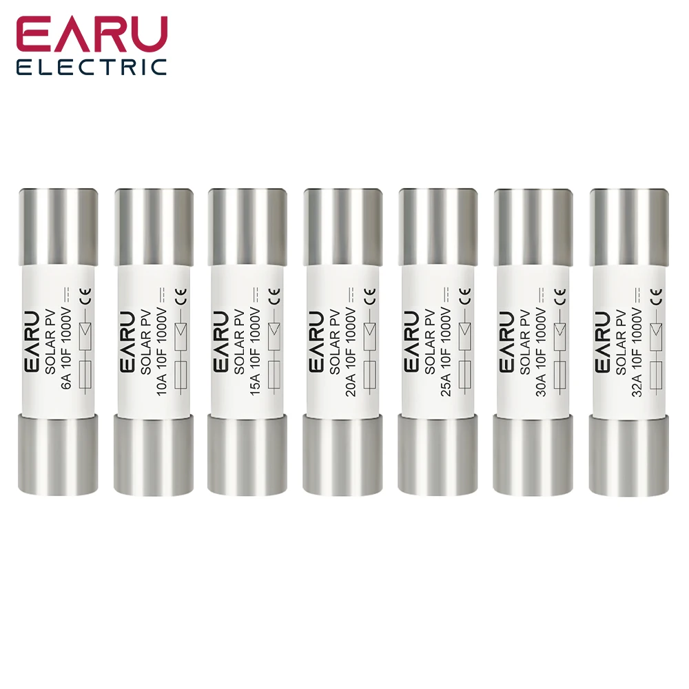 1/5/10/20/30PCS Solar DC 1000V PV Fuses 6A 10A 15A 20A 25A 30A 32A High Voltage for Solar System Short Circuit Protection gPV