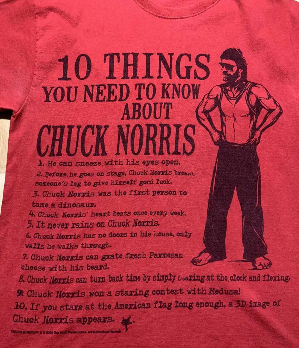 T-shirt Chuck Norris 1940-2026 10 choses que vous devez savoir, du S au 5XL 2F1983