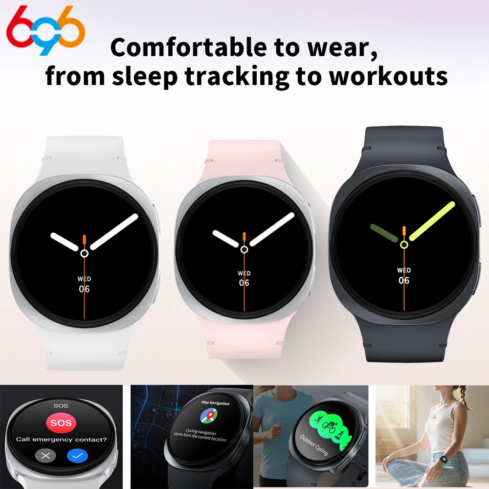 

BT Call Heart Rate Health Sleep Smartwatch SOS Спортивная карта Навигация Мужчины Женщины Беспроводная зарядка Ультратонкие умные часы 8