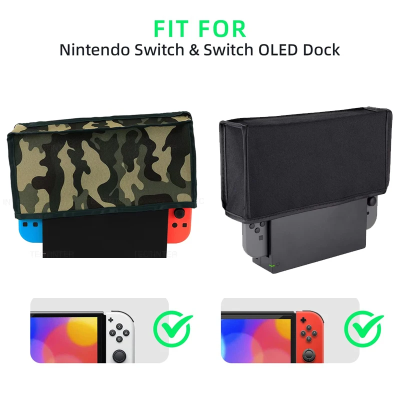 ฝุ่นป้องกันฝุ่นกรณีใช้งานร่วมกับ Nintendo Switch & OLED เกมคอนโซลกันน้ำป้องกันกรณีตาข่าย Stopper Anti-Scratch