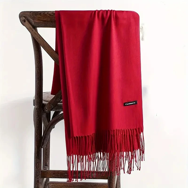 Écharpe Pashmina pour femmes, châles et enveloppes pour robes de soirée, voyage, bureau, hiver, mariage, sensation en cachemire, grandes écharpes