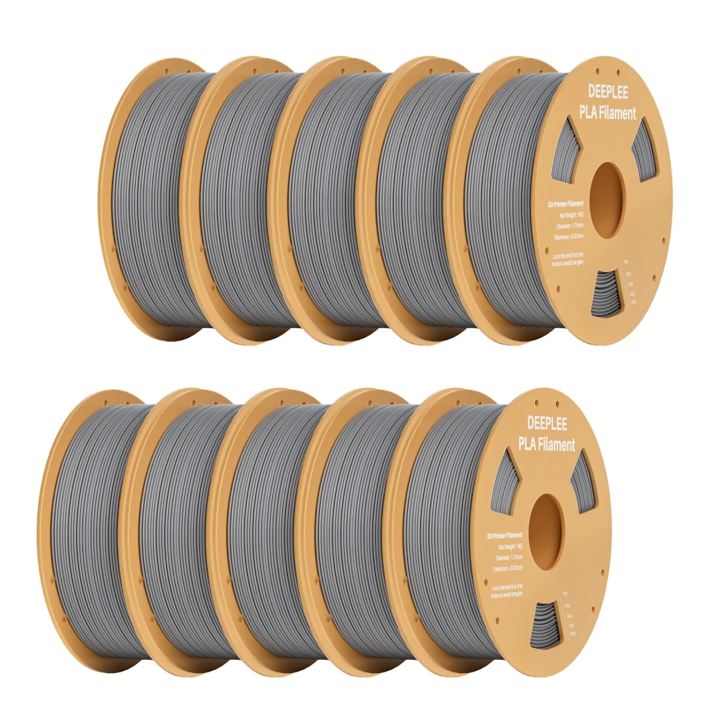 DEEPLEE PLA 3D-Drucker Filament PLA Filament 1,75mm 10KG, Sorgfältig Gewickeltes 3D-Druck Filament 1,75mm, Passend für die Meisten FDM 3D-Drucker