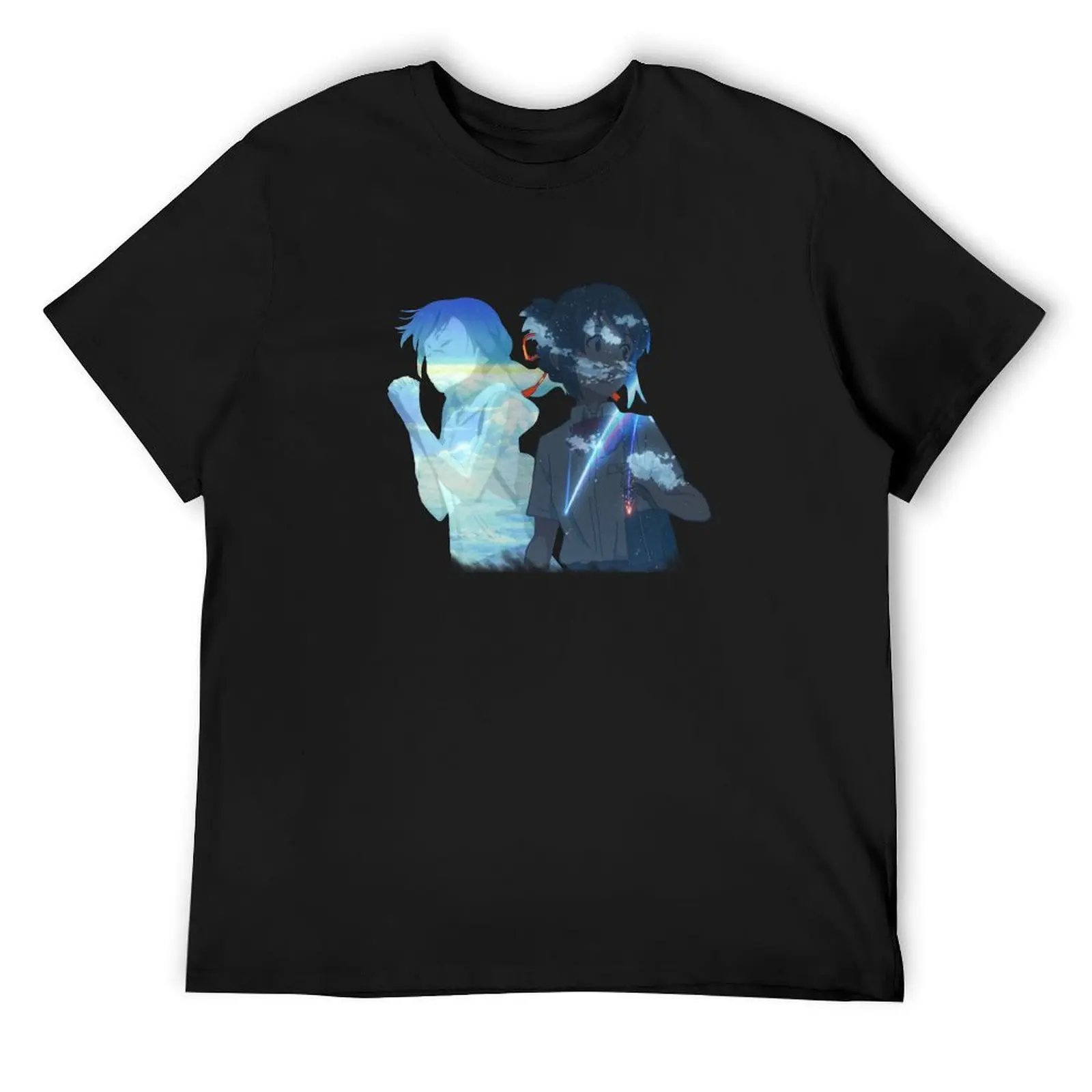 

Mitsuha and Hina T-Shirt boys animal print street wear men clothing