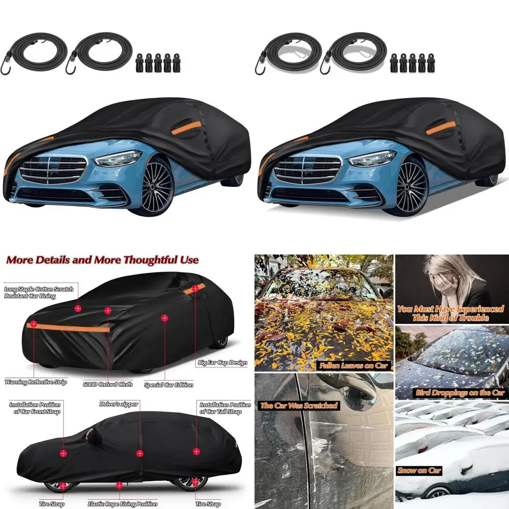 

16-слойный чехол для автомобиля серии S 2006-2023 годов, из прочной ткани Оксфорд 600D, всепогодная защита от УФ-излучения, пыли, снега, дождя