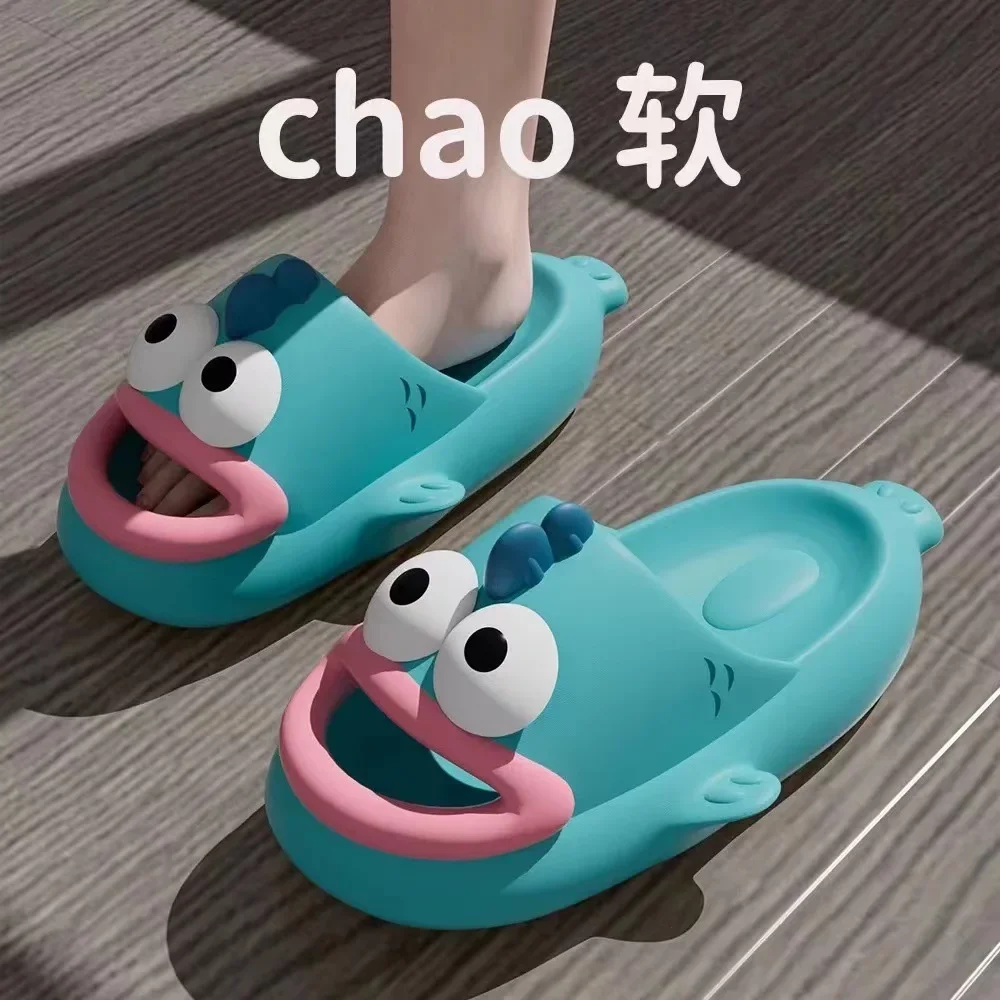 Tongue Slippers Fish Cloud Slides for Women Men Animals Slippers Open Toe Slide Sandals Flops Summer Non-Slip Beach Shower Shoes