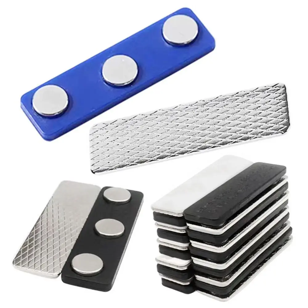 

10pcs Badge Magnets Magnetic Name Badge Holders Name Tag Magnet Backs with 3 Magnets