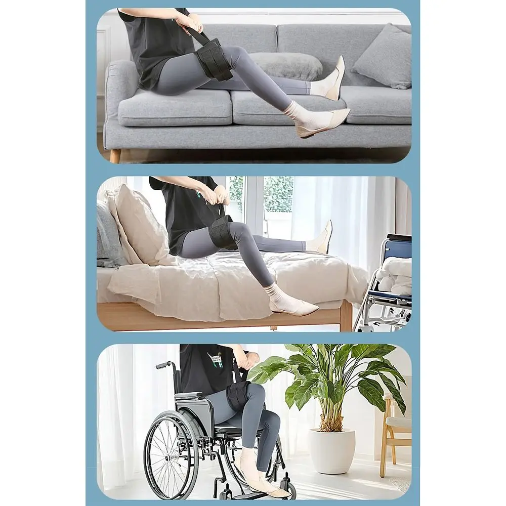 Soft Handle Leg Lifter Strap Comfortable Support Ergonomic Mobility Assistance Strap Adjustable Breathable