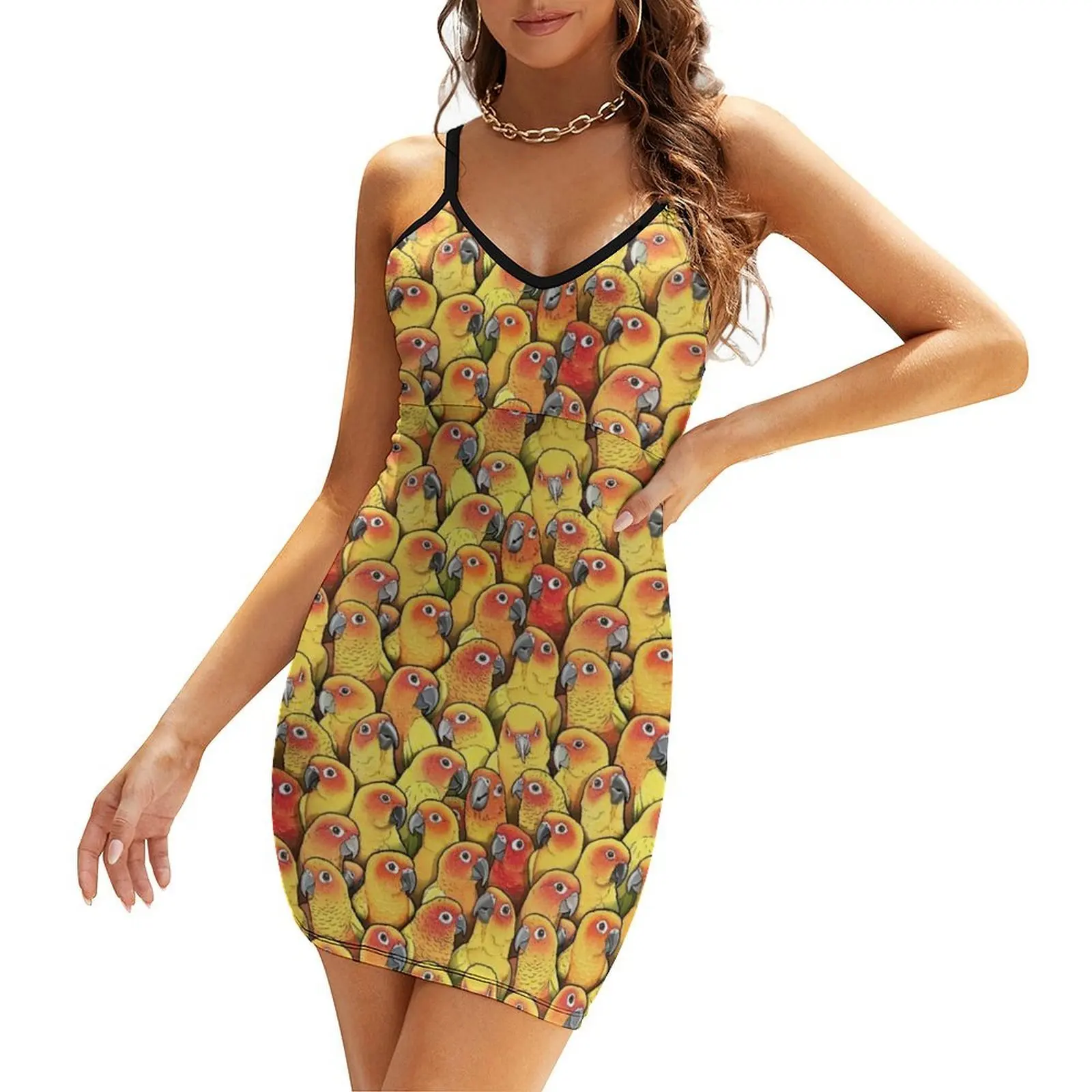 ملابس Sun Conures Sling Dress للنساء فساتين نسائية فاخرة وأنيقة فستان زفاف الضيوف
