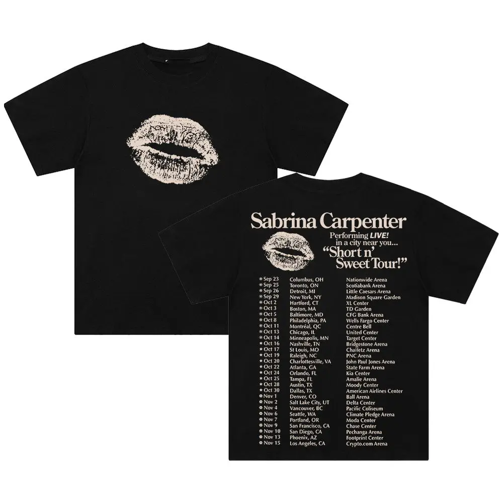 Sabrina Carpenter Short n' Sweet Tour 2024 Short Sleeve Merch Tee Women Men Crewneck Fashion T-shirt Unisex Tops