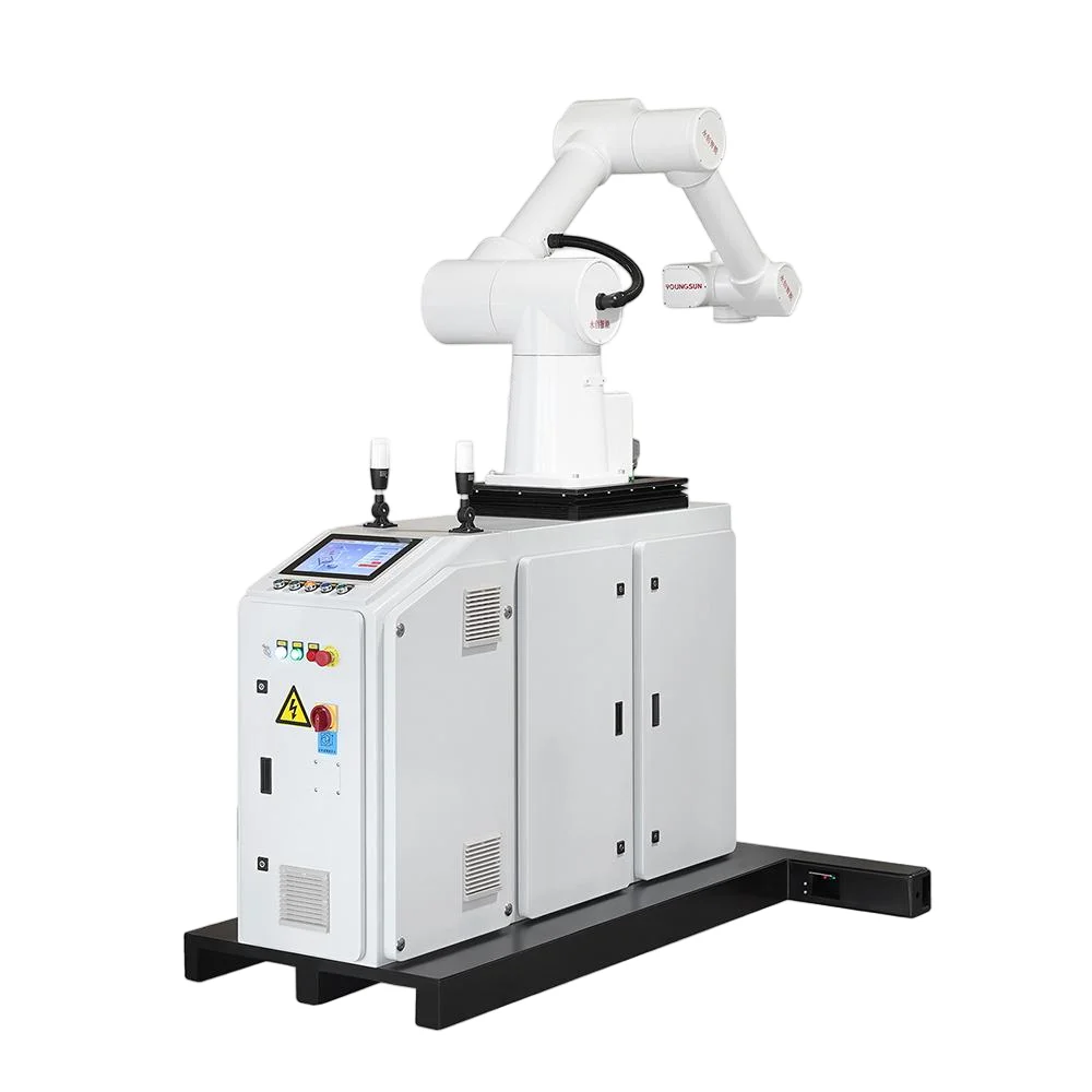 Collaborative Palletizing Robot Motor Speed Control Stainless Steel Gripping Arm Customizable for Carton Stacking YSR-6-20-F