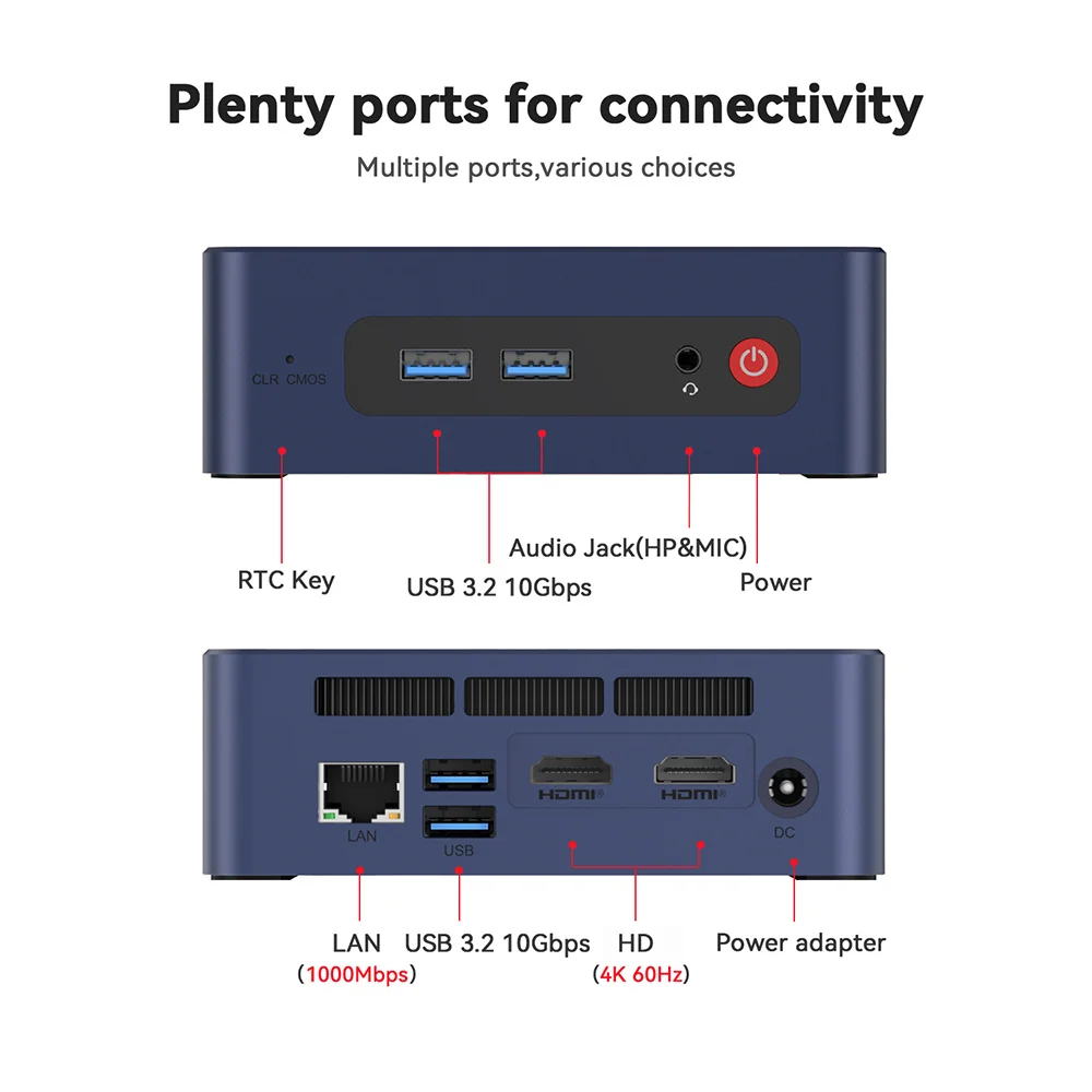 Beelink Mini PC SER5 Max AMD R7 7735HS Ryzen3 3200U R5 5500U 5625U 16G RAM 500G M.2 NVME SSD Type-C Gaming Mini Desktop Computer
