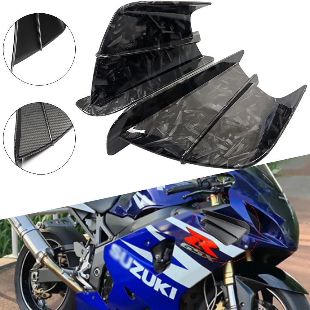 Motocicleta Fairing Side Winglet, defletor de asa aerodinâmico, Spoiler para SUZUKI GSXR 600 750 1000