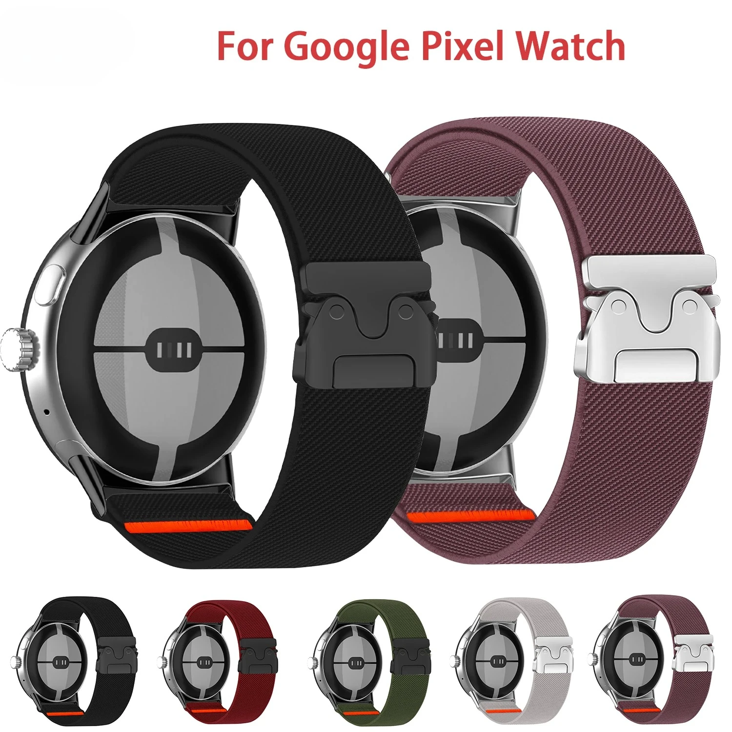 

Парашютный ремень для Google Pixel Watch 4 3 2 Ремешок 41 мм Спортивный нейлоновый эластичный браслет correa Pixel Watch 3 4 45 мм Аксессуары для ремешков