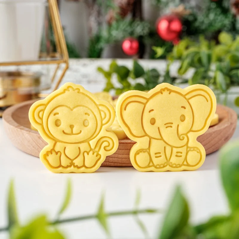 New Cartoon Animal Biscuit Mold Cat Dog Rabbit Tiger Fox Frosting Sugar Cookie Mold Cookie Cutter Baking Tool Cake Decorations