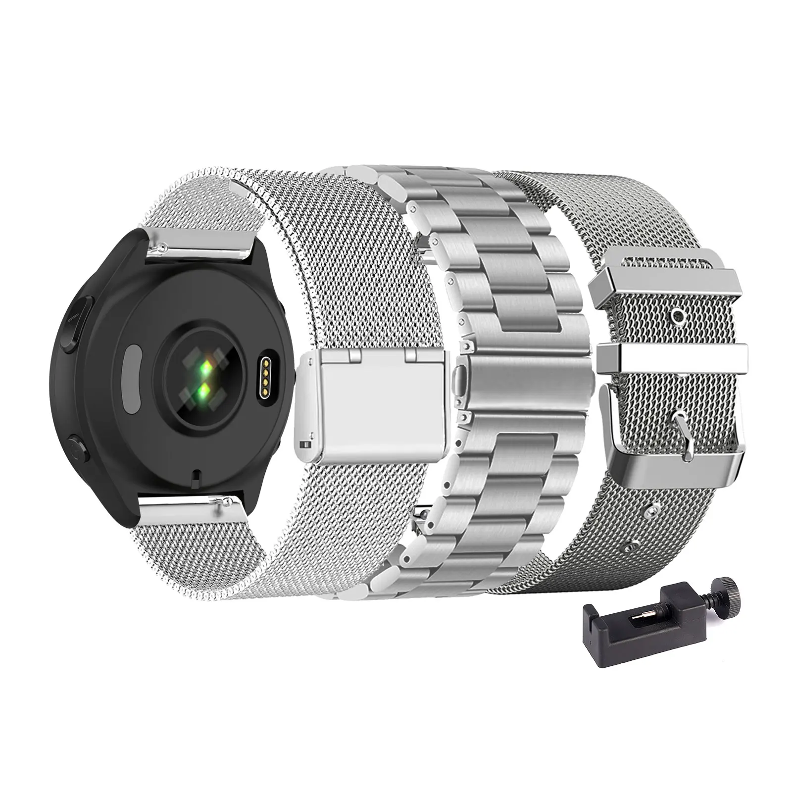 

3 шт. металлических ремешков для Garmin Forerunner 570 47 мм/Forerunner 255/255 Music/265/265 Music, ремешок для мужчин и женщин