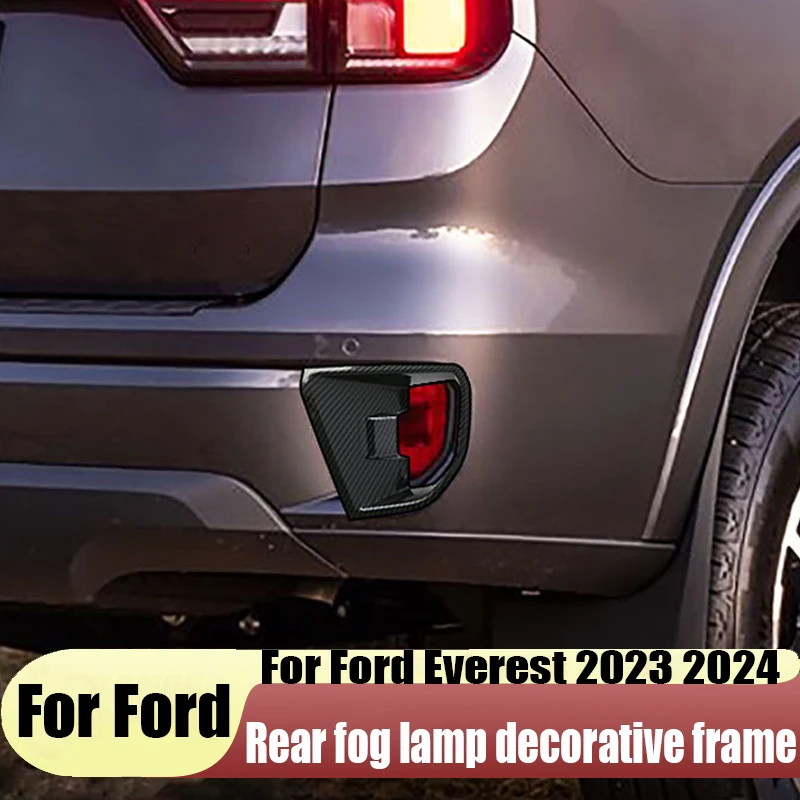 

For Ford Everest 2023 2024 rear fog lamp decorative frame car exterior decoration products ABS material scratch resistant
