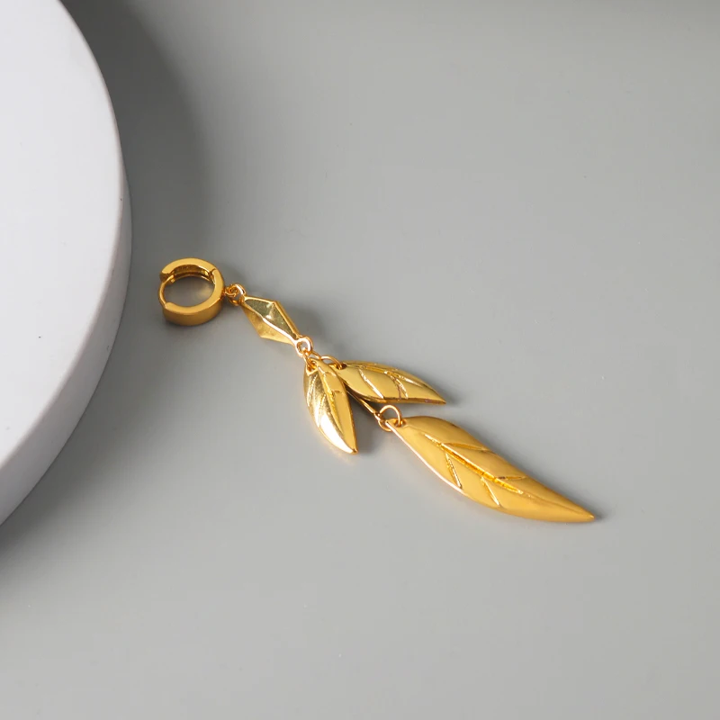 Genshin Impact Tighnari Earrings Anime Game Cosplay Leaves Dangle Hoop Earring Eardrop Jewelry Accessories Fans Gifts
