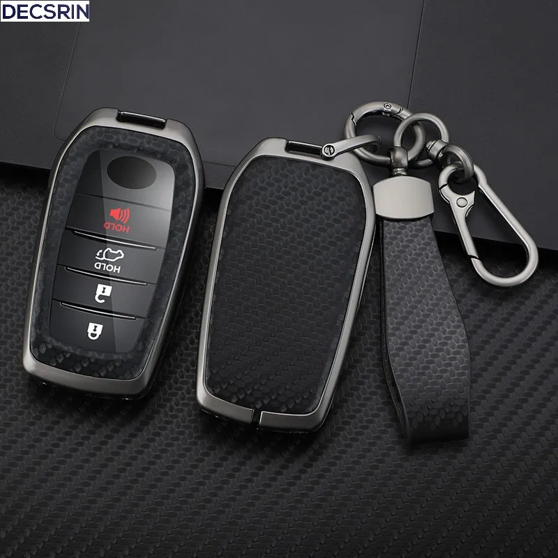 Zinklegierung Autoschlüsselhülle für Toyota RAV4 Highland Coralla Hilux Fortuner Land Cruiser Camry Crown Schlüsselanhänger Zubehör