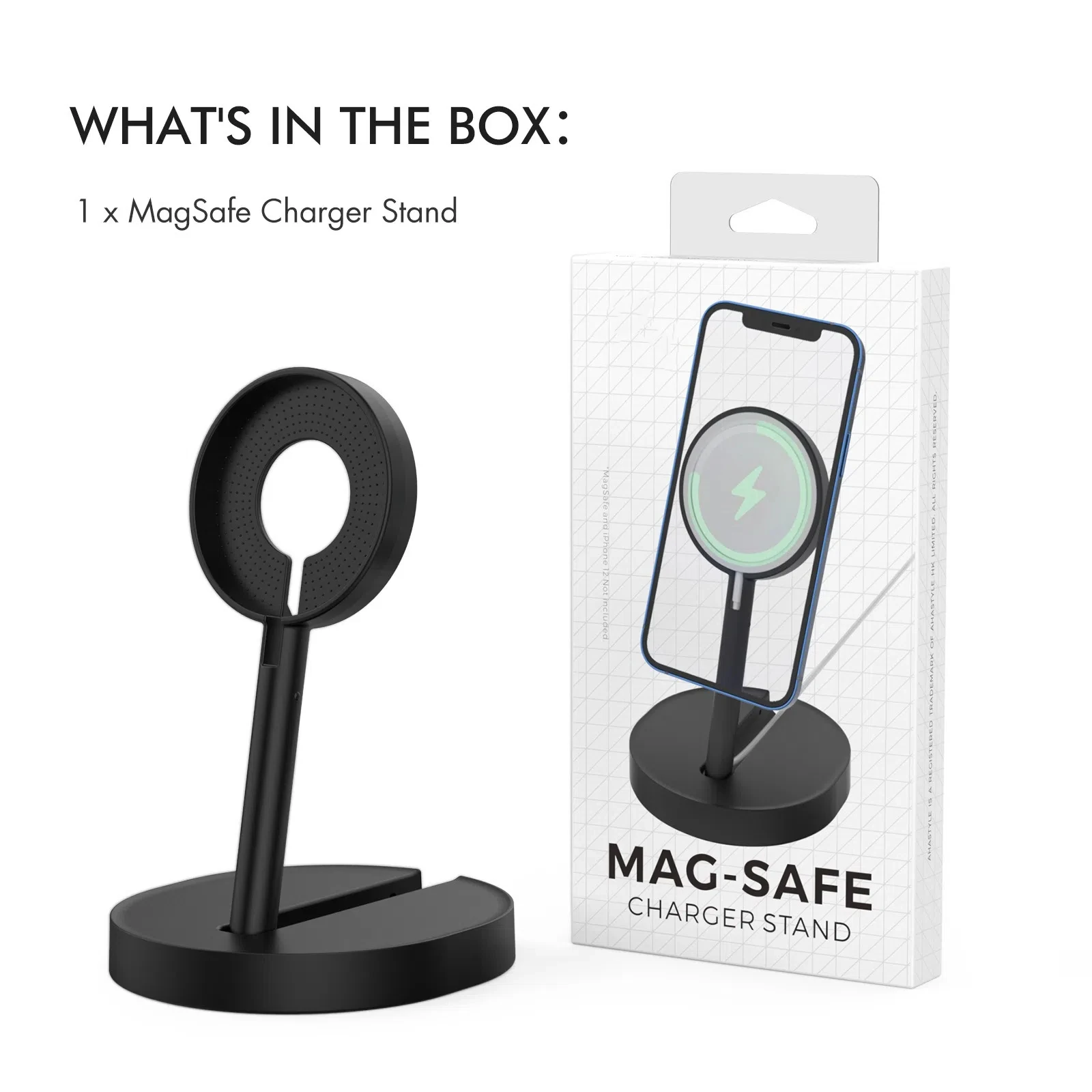 Nadaje się do telefonu komórkowego MagSafe Stojak do przechowywania głowicy ładującej ABS Składana plastikowa podstawa do przechowywania Antypoślizgowa guma — zdjęcie produktu 6