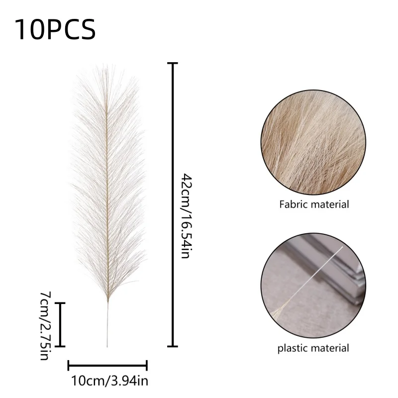 10 30 قطعة/الوحدة الزهور الاصطناعية رقيق Pampas العشب باقة لحفل زفاف المنزل زهرية الديكور بوهو نبات صناعي زهور القصب #6