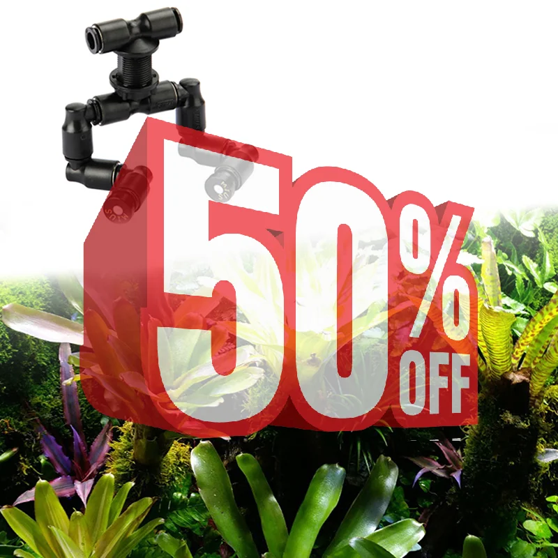 1PCS Rettili Terrario Doppio Ugello Fogger Mist Sprinkler 360 °   Acquario regolabile