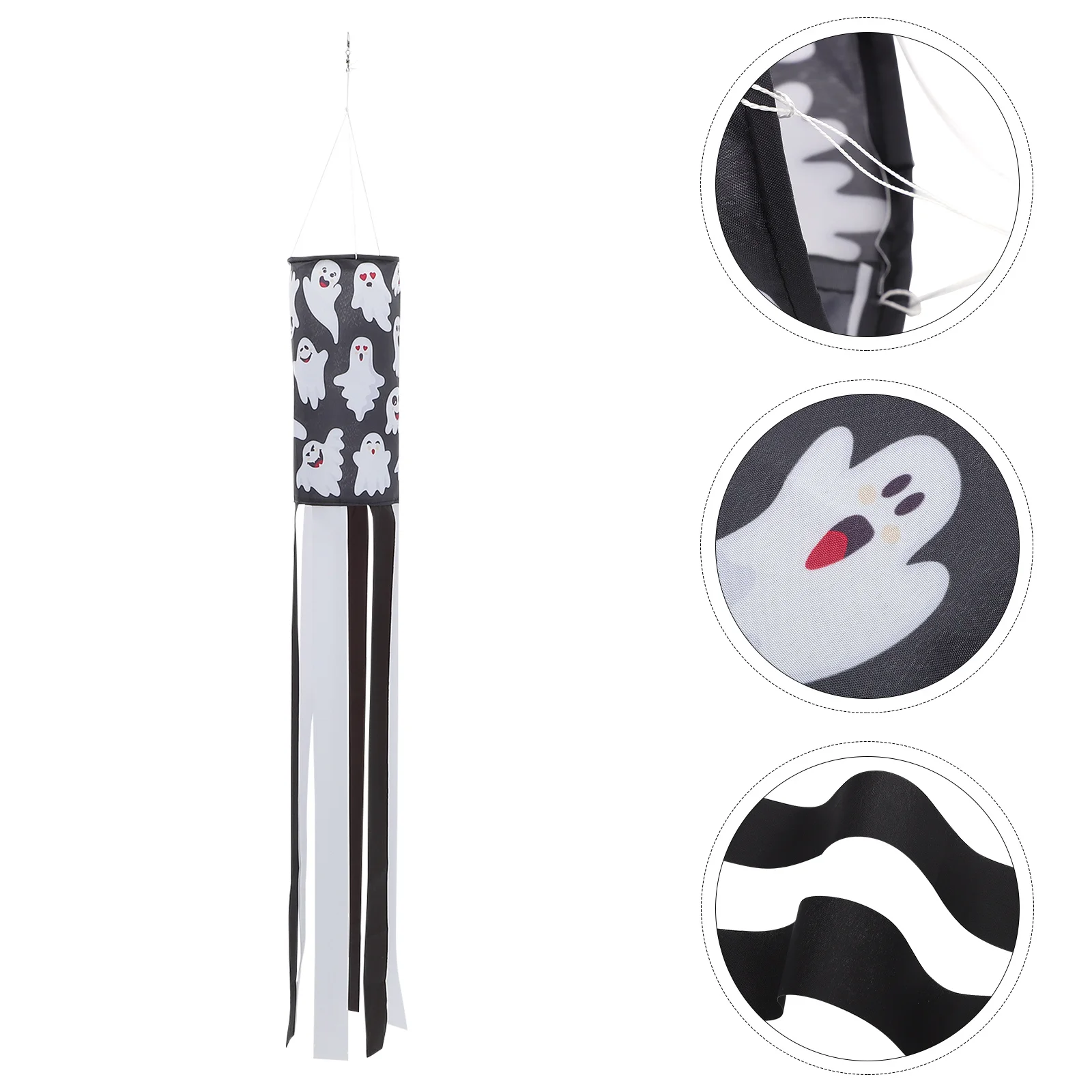 

Halloween Windsock Haunted House Hanging Decor 100cm Long Durable Outdoor Decoration Festive Atmosphere No Assembly Required