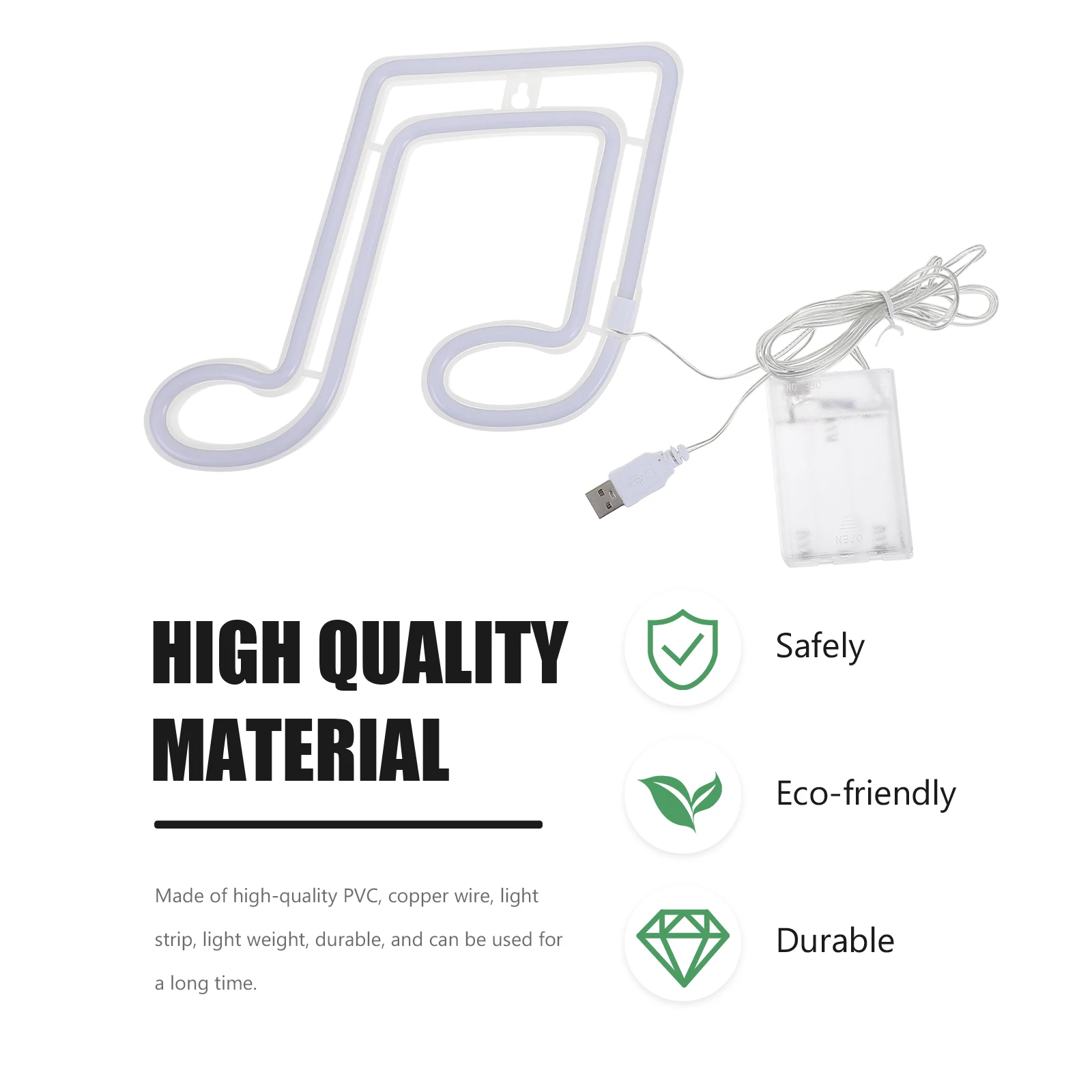 

1Pcs LED Note Shape Neon Lamp Creative Decorative Night Light for Bedroom Kids Room Bedside Table Portable Warm Atmosphere