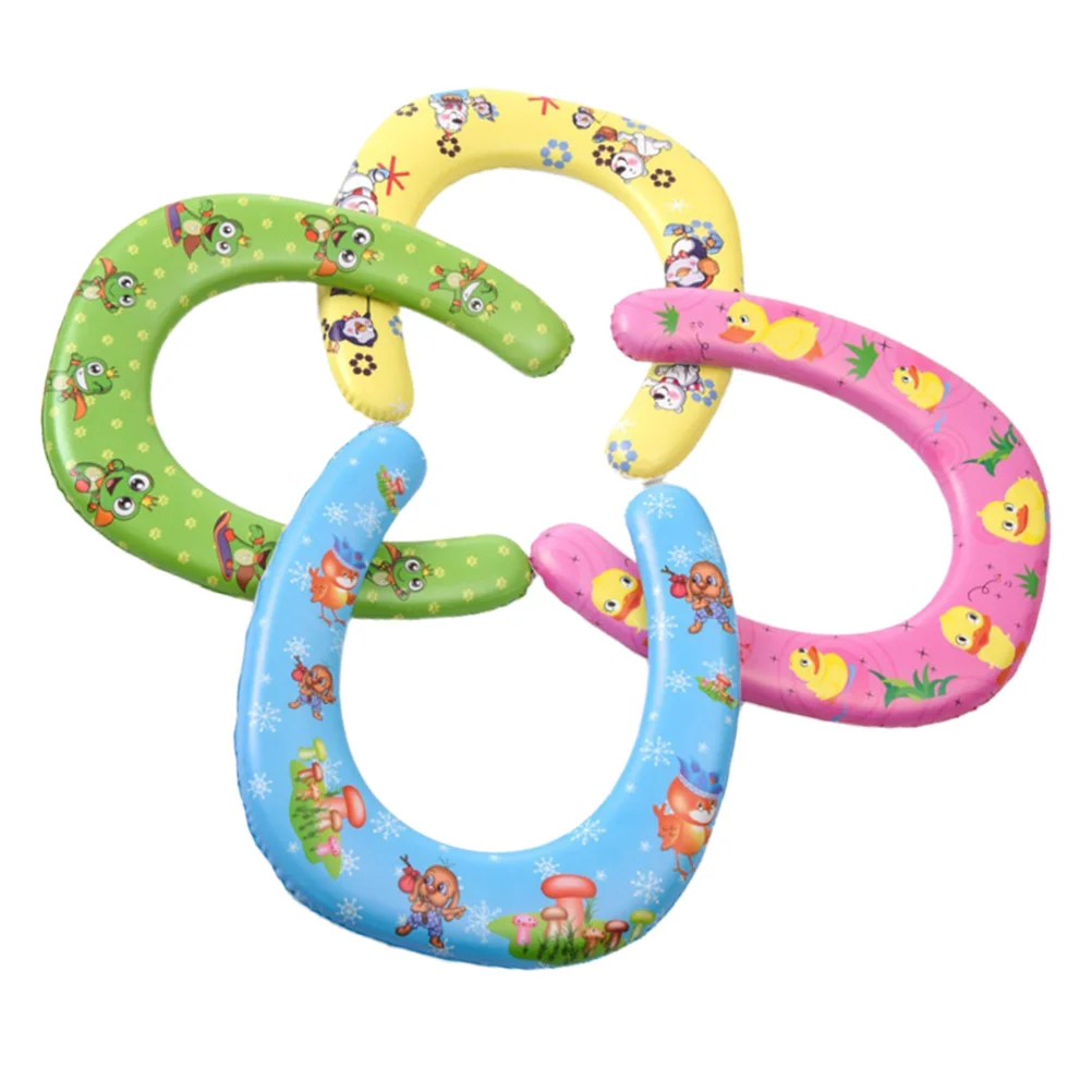 4PCS Children Toilet Mat Stretchy Baby Toilet Seat Cover Cushion Toilet Seat Anti-slip Baby Potty Seat Baby Toilet Training Seat