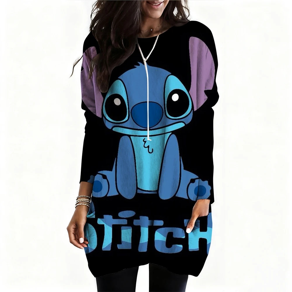 الموضة القوطية ديزني غرزة طباعة كم طويل قميص خمر تي شيرت المرأة تي شيرت مطبوع طاقم الرقبة تي شيرت عادية #1