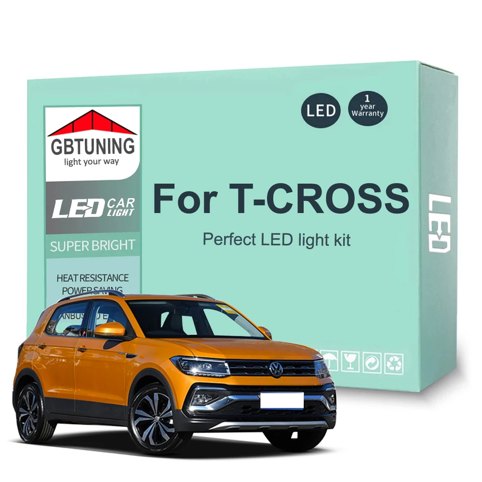 9個セット VW T-CROSS LED内装灯 カンバス対応